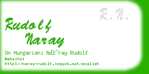 rudolf naray business card